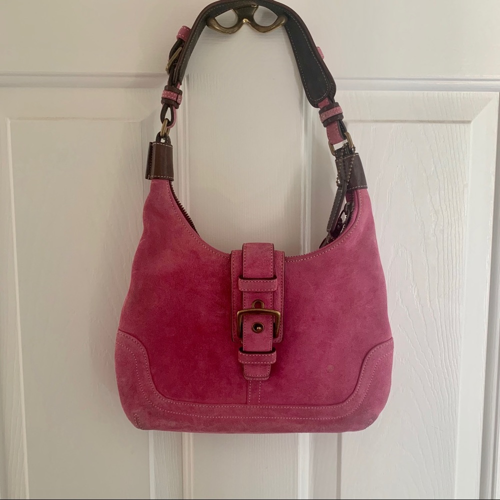 Coach suede handbag